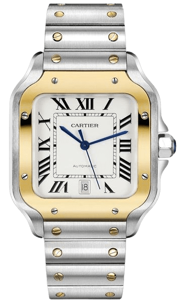 fake-Cartier-Santos-De-Cartier-Silver-Dial-Mens-Watch-W2SA0006-removebg-preview