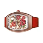 Franck Muller Vanguard Rose RG Red V 32 S6 SQT Rose 5N RG 32mm Skeleton Dial Womens Watch